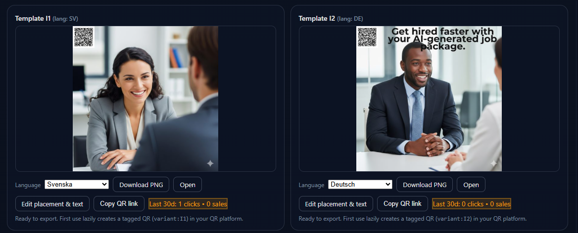 QR & Image Templates